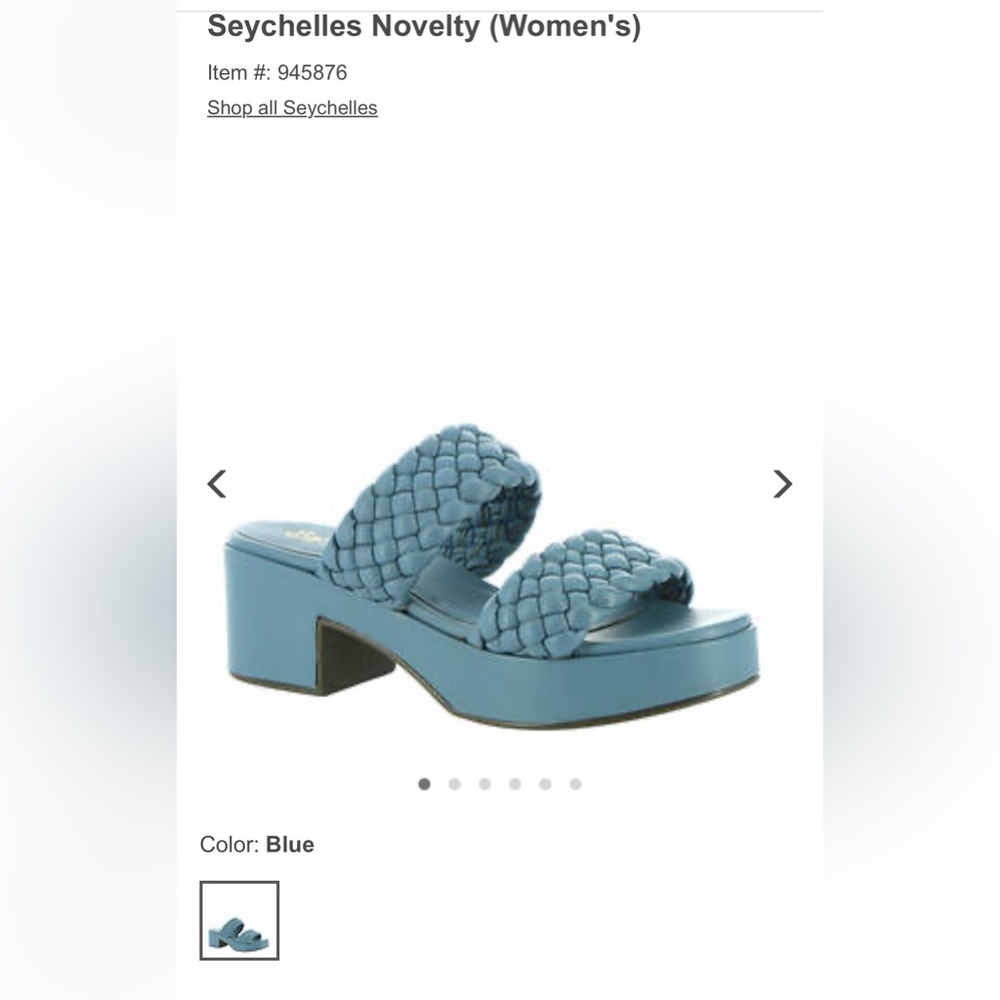 Seychelles Novelty Platform Sandal Blue